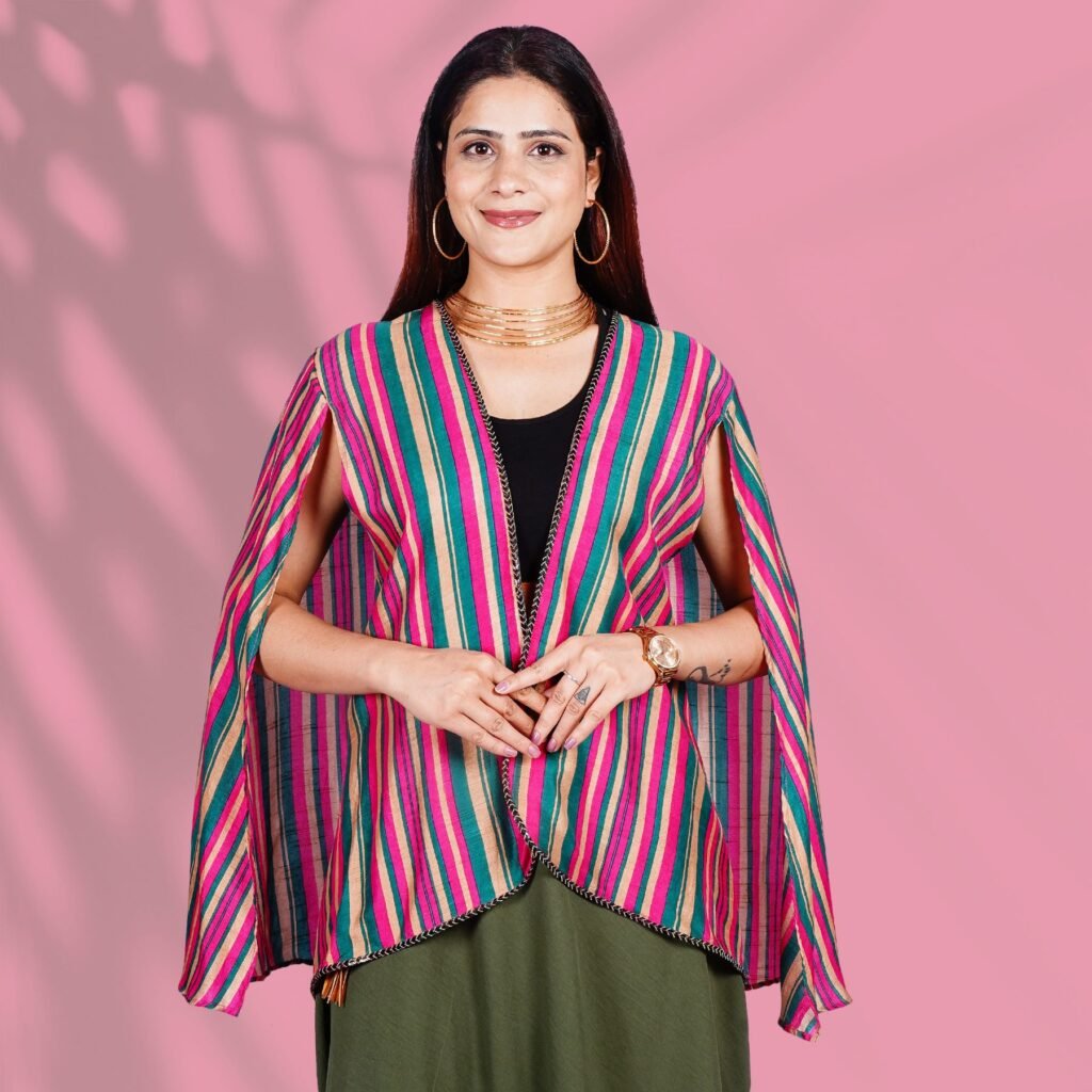 Pink and Green Cape