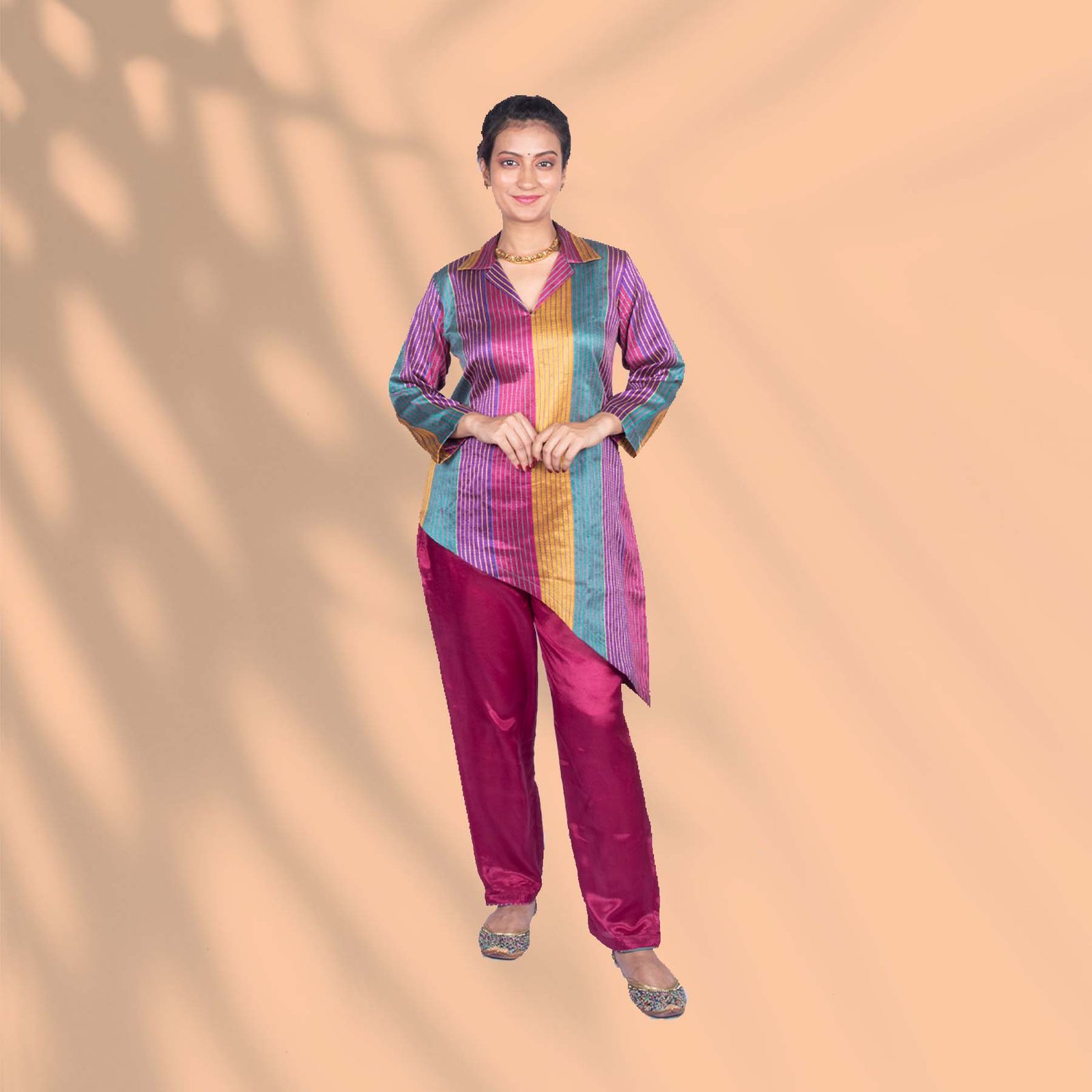 Multi Purple Pants