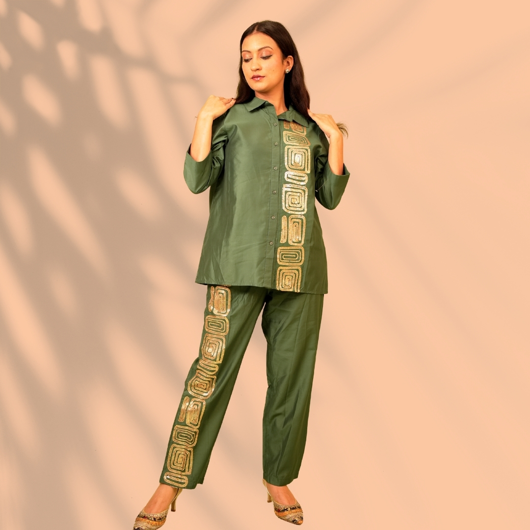 Green Gold Co-ord Set