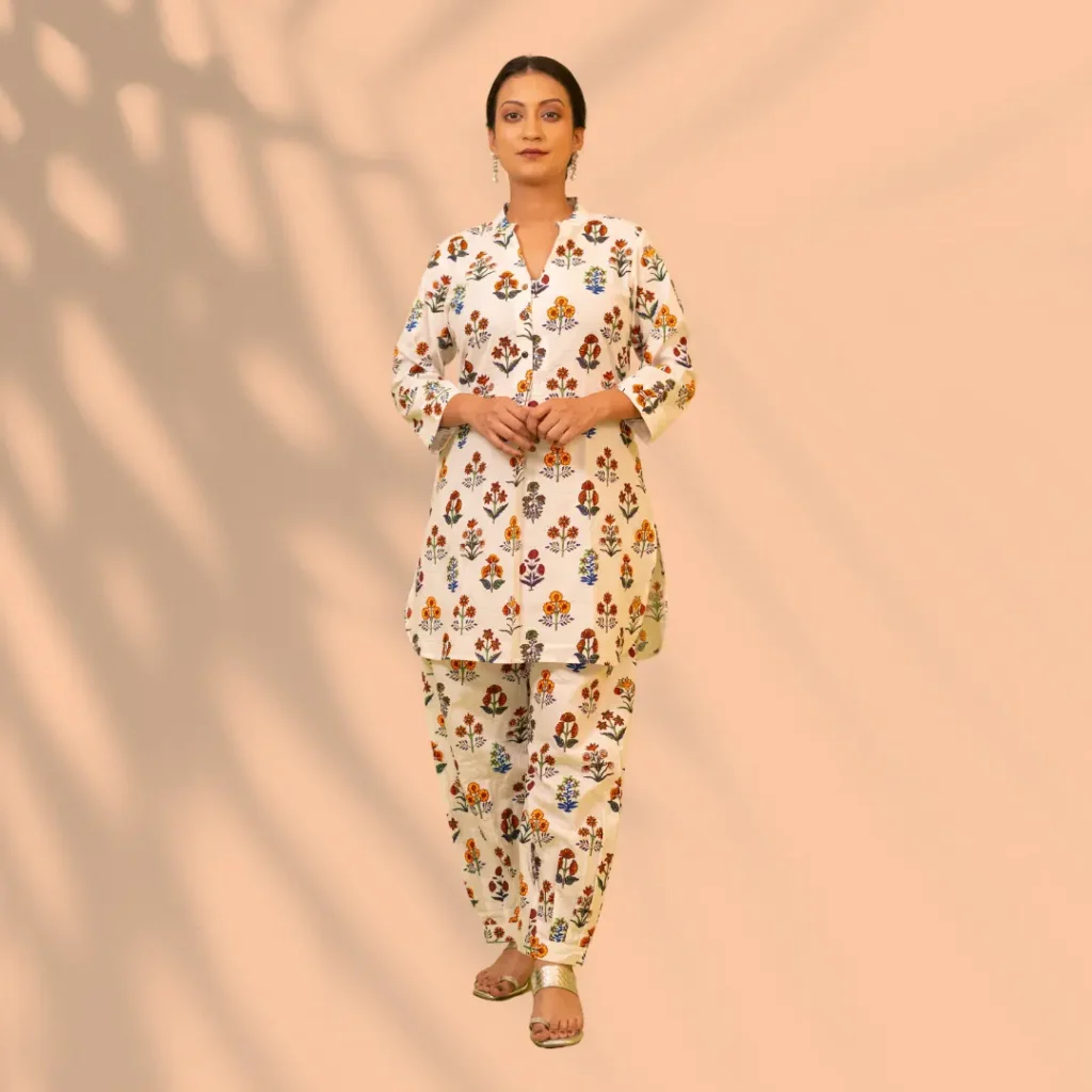White Cotton Co-ord Set