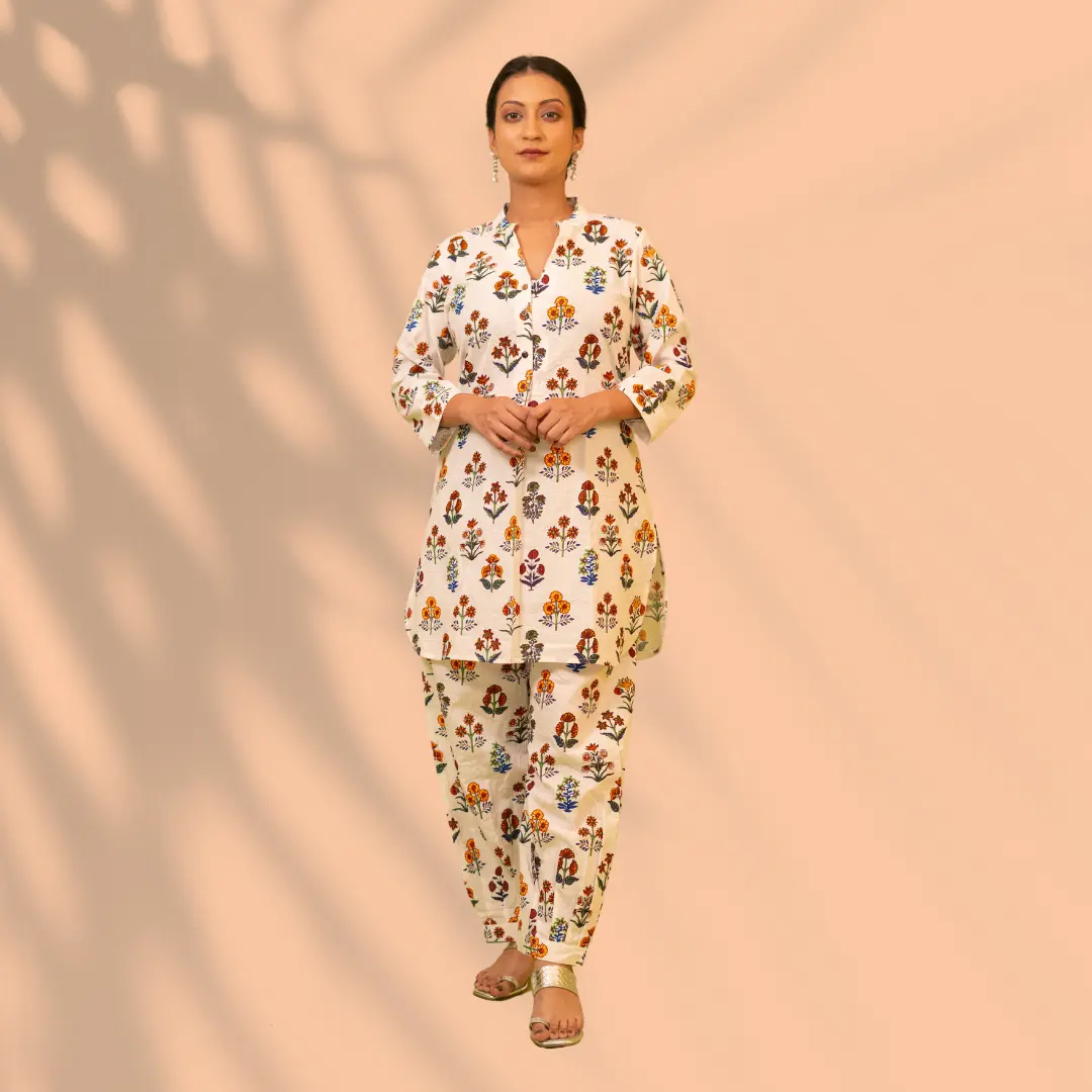 White Cotton Co-ord Set