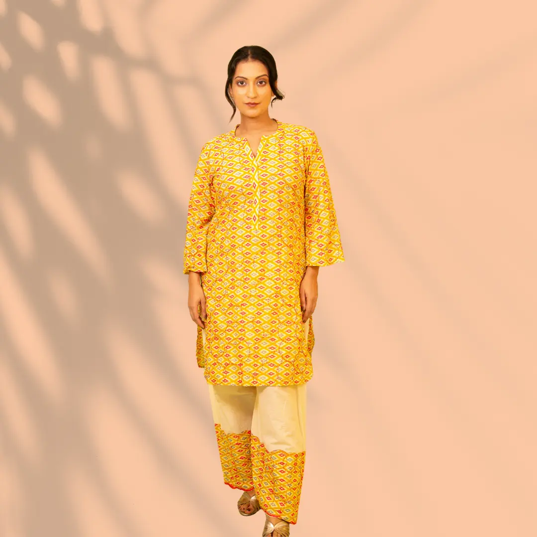 Mustard Cotton Co-ord Set