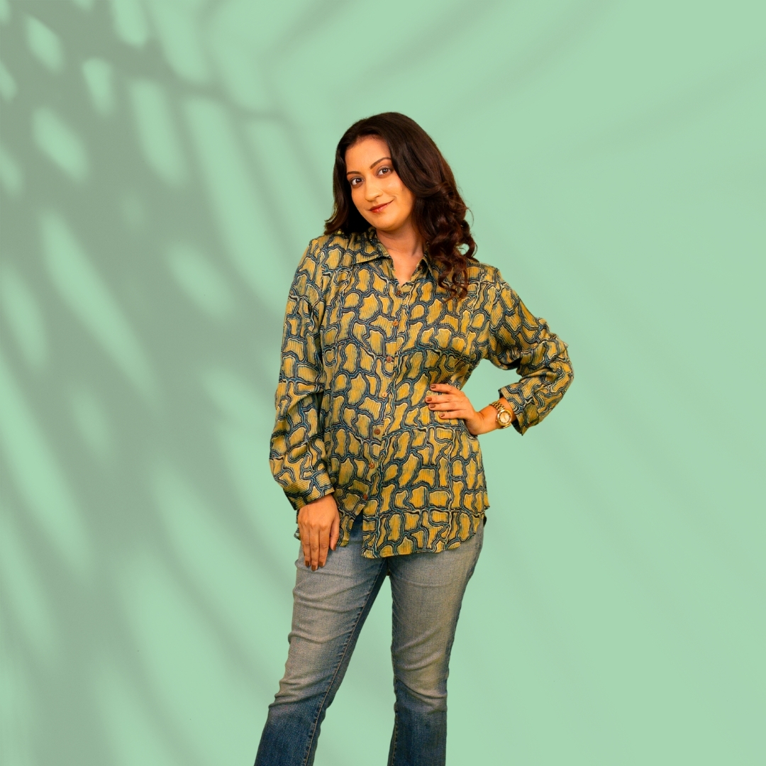 Green Modal Silk Shirt
